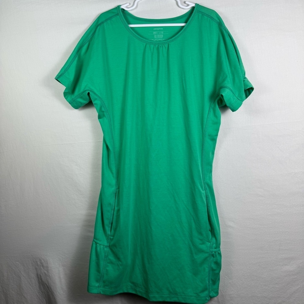 Patagonia Green T-Shirt Dress Girls Size L